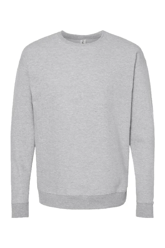 Tultex Mens Fleece Crewneck Sweatshirt - Heather Grey - NEW