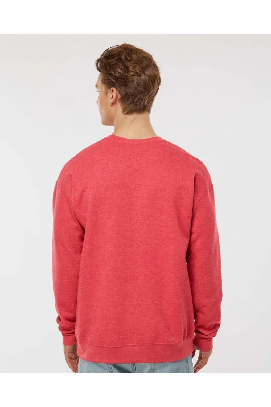 Tultex Mens Fleece Crewneck Sweatshirt - Heather Red - NEW