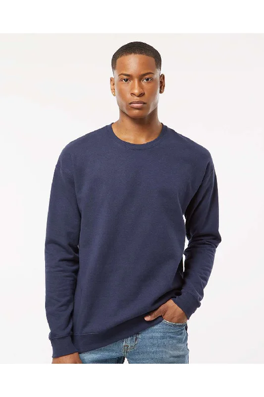 Tultex Mens Fleece Crewneck Sweatshirt - Navy Blue - NEW