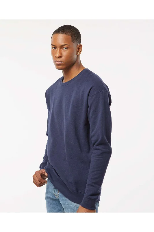 Tultex Mens Fleece Crewneck Sweatshirt - Navy Blue - NEW