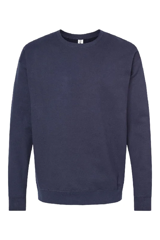 Tultex Mens Fleece Crewneck Sweatshirt - Navy Blue - NEW