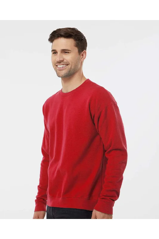 Tultex Mens Fleece Crewneck Sweatshirt - Red - NEW