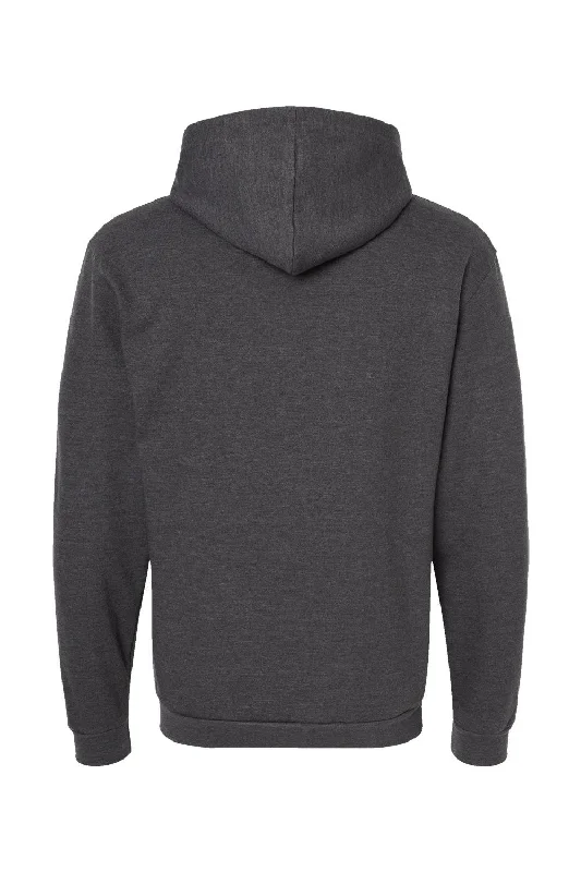 Tultex Mens Full Zip Hooded Sweatshirt Hoodie - Heather Charcoal Grey - NEW