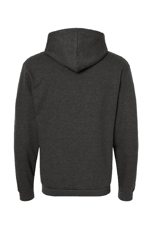 Tultex Mens Full Zip Hooded Sweatshirt Hoodie - Heather Graphite Grey - NEW