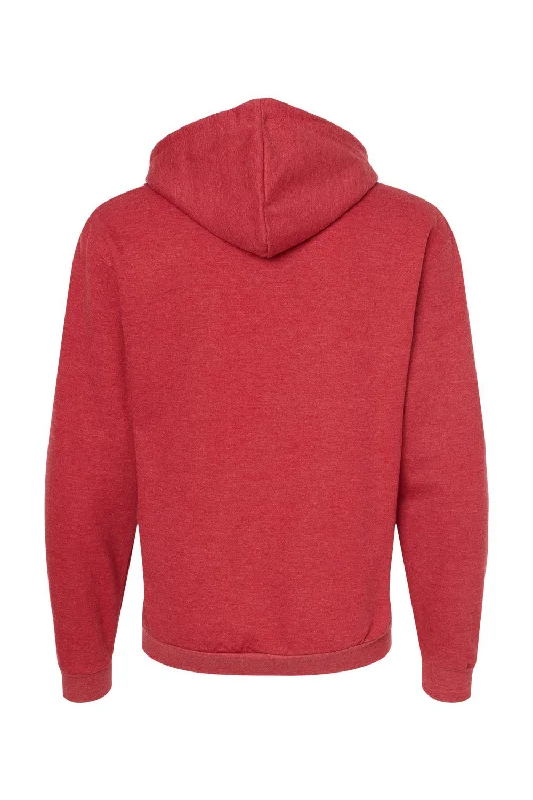 Tultex Mens Full Zip Hooded Sweatshirt Hoodie - Heather Red - NEW