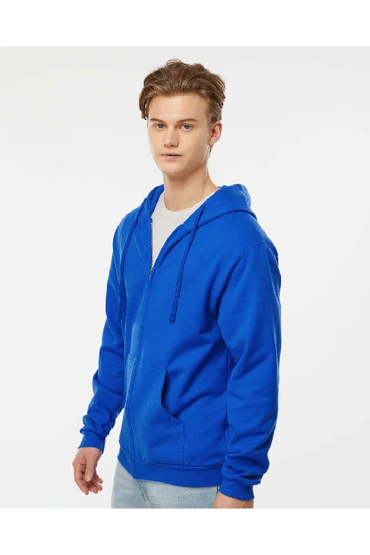 Tultex Mens Full Zip Hooded Sweatshirt Hoodie - Royal Blue - NEW