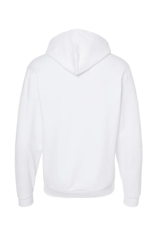 Tultex Mens Full Zip Hooded Sweatshirt Hoodie - White - NEW