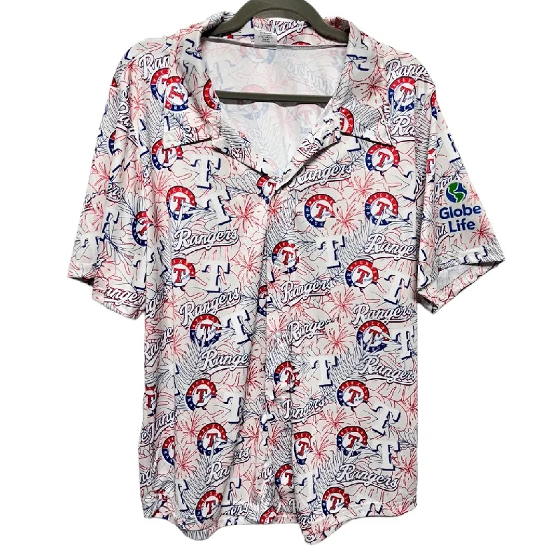 Top Short Sleeve By Clothes Mentor In Blue & Red & White, Size: M