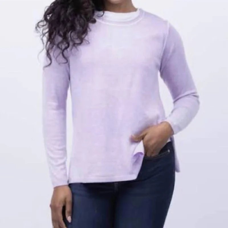 Double Layer Sweater In Wisteria